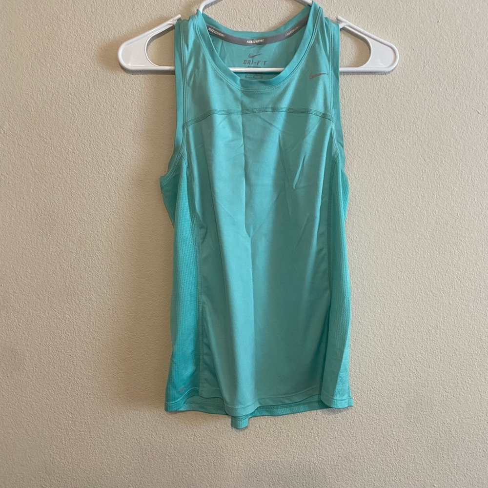 teal nike workout top